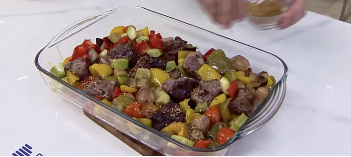 Asado de  verduras y carne