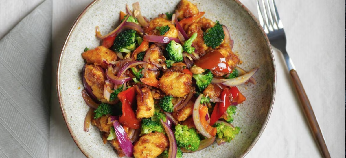 Salteado de pollo con verduras