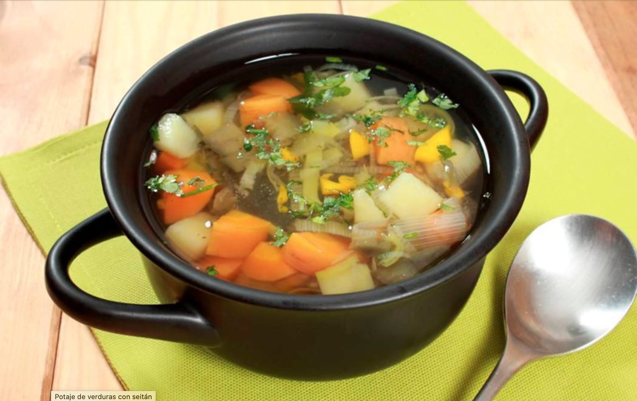 Potaje de verduras con seitán