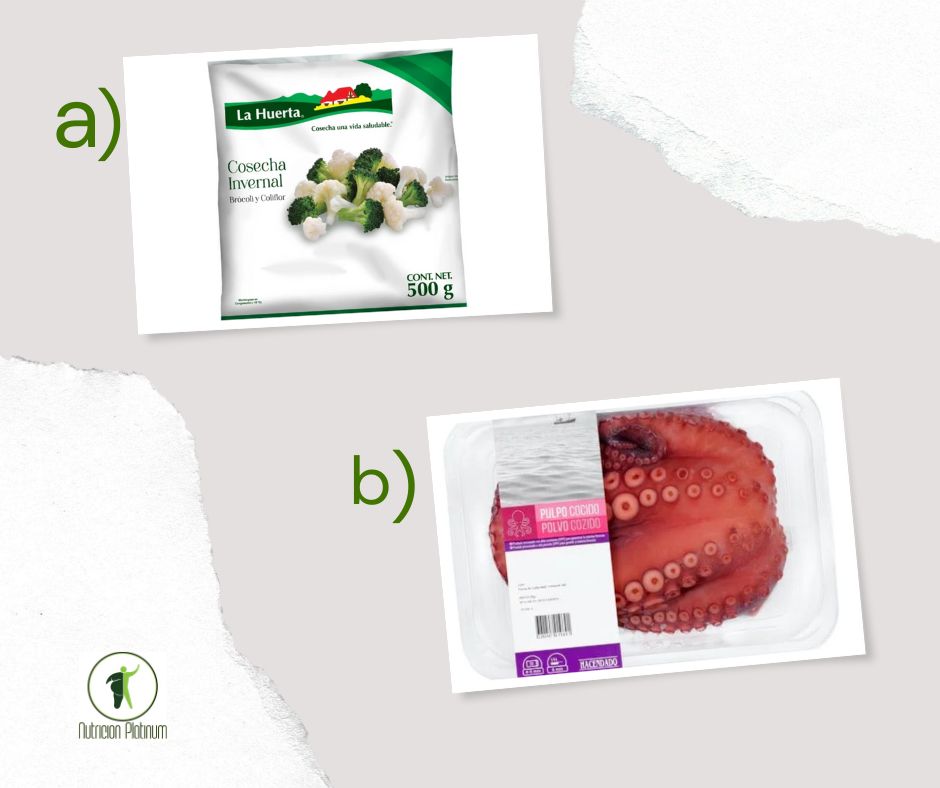 Brocoli y coliflor con pulpo cocido.