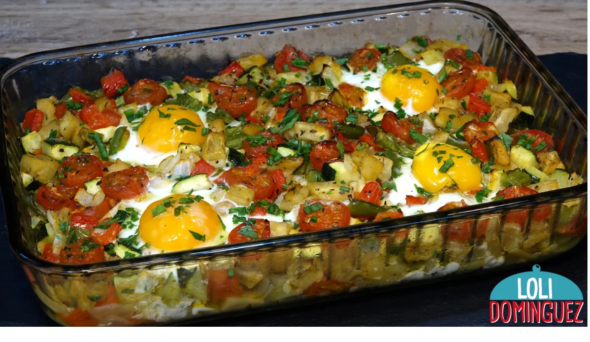 HUEVOS CON VERDURAS AL HORNO