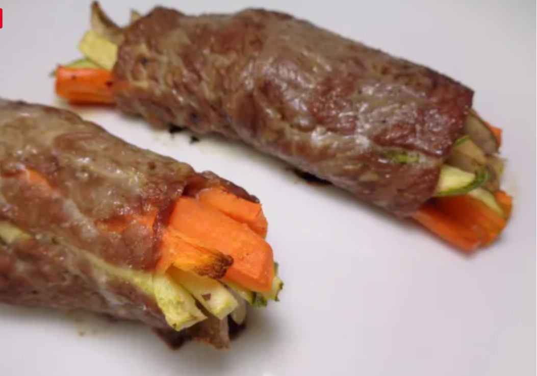 Bistec relleno de verduras