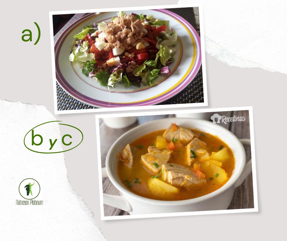 Ensalada de pimientos asados atún y huevo con marmita de atún tradiciónal