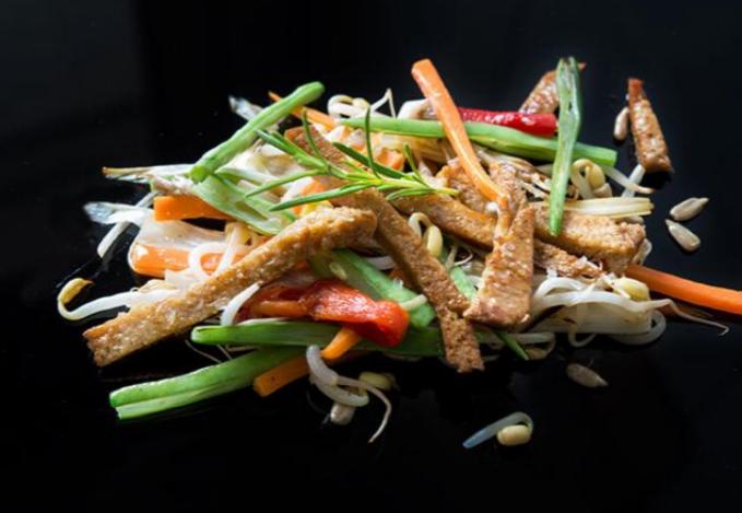 Salteado de seitán al estilo chino